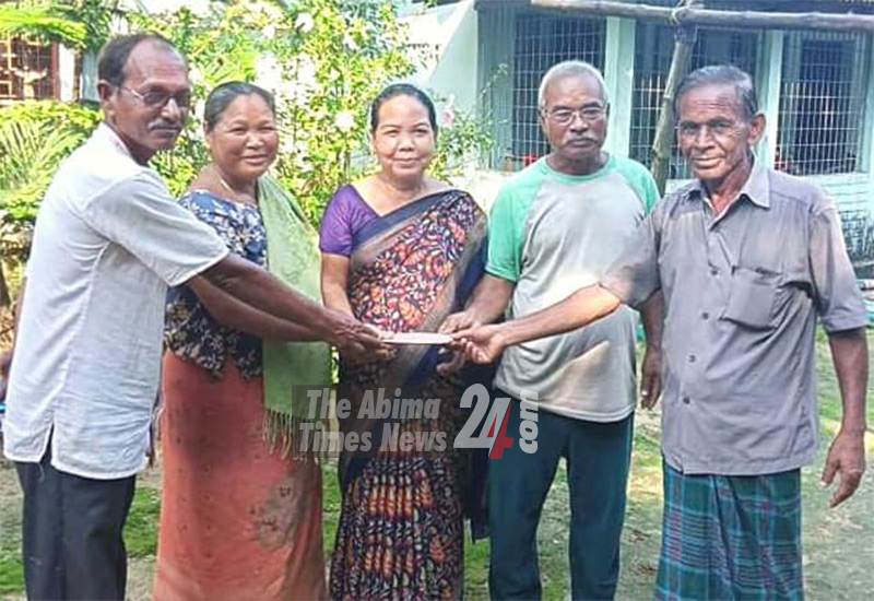 সোমেশ্বরী ভাঙনরোধে ইউরোপীয় গারো কমিনিউটি ৪৬ হাজার টাকা অর্থ সহায়তা