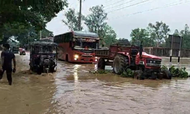 শেরপুরে পাহাড়ী ঢলে আদিবাসী অধ্যুষিত গ্রামগুলোতে বন্যার আশঙ্কা 